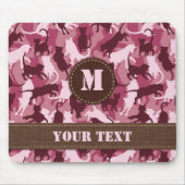 Katzen Rosa-Tarnung Mousepad (Vorne)