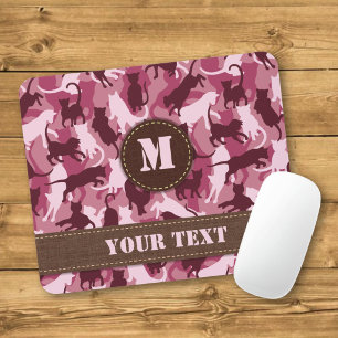 Katzen Rosa-Tarnung Mousepad