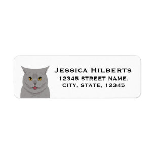 Katzen-Rücksendeadressen-Aufkleber - kundengerech
