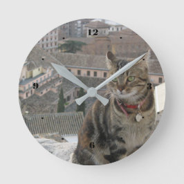 Katzen-runde (mittlere) Wanduhr
