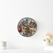 Katzen Runde Wanduhr (Zuhause)