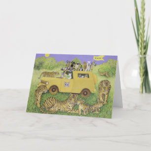 Katzen-Safari Feiertagskarte