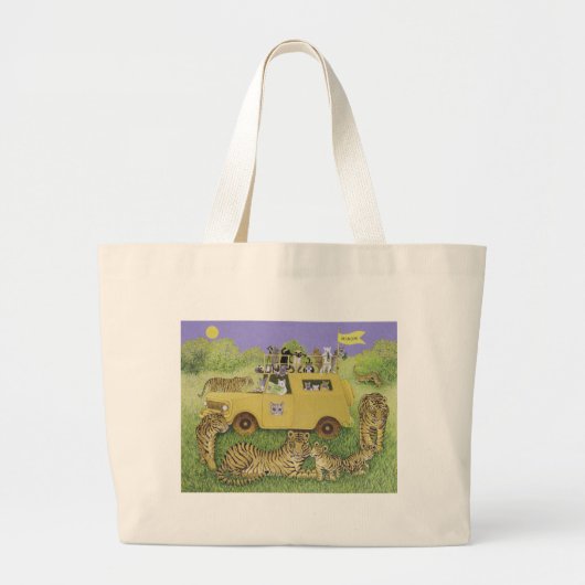 Katzen-Safari Jumbo Stoffbeutel (Vorne)