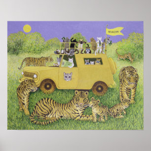 Katzen-Safari Poster