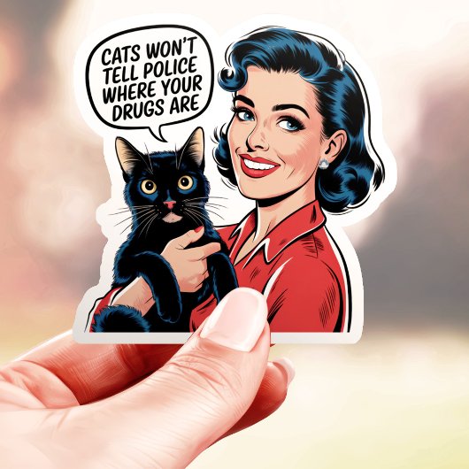 Katzen sagen der Polizei nicht lustig Aufkleber