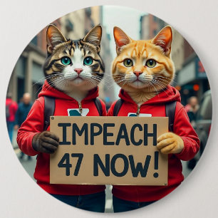 Katzen sagen Impeach Trump Button