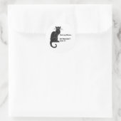 Katzen sagen Meow... Klassischer Rundaufkleber Runder Aufkleber (Tasche)