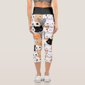 Katzen Sammler Capri Leggings (Rückseite)