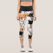 Katzen Sammler Capri Leggings (Vorderseite)