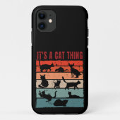 Katzen-Sammlung Retro Case-Mate iPhone Hülle (Rückseite)
