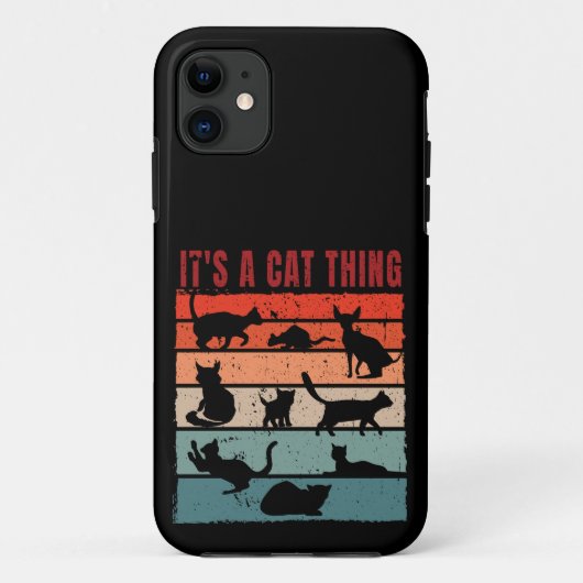 Katzen-Sammlung Retro Case-Mate iPhone Hülle (Rückseite)