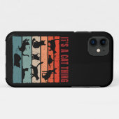 Katzen-Sammlung Retro Case-Mate iPhone Hülle (Rückseite (Horizontal))