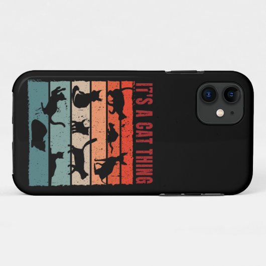 Katzen-Sammlung Retro Case-Mate iPhone Hülle (Rückseite (Horizontal))