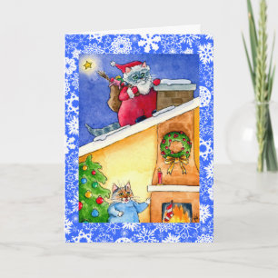 Katzen-Sanktweihnachts- oder -feiertagskarte Feiertagskarte