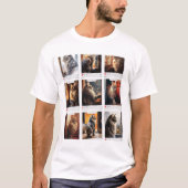 Katzen saßen am Fenster T-Shirt (Vorderseite)