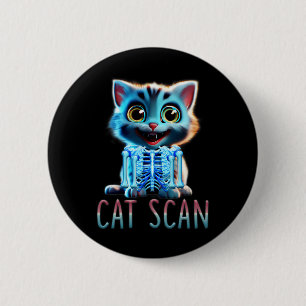 Katzen-Scan CT-Scan Halloween-Katze Röntgen-Wortwi Button