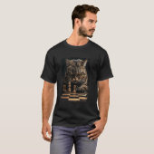 Katzen Schach T-Shirt (Vorne ganz)