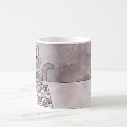 Katzen-Schach-Tasse Kaffeetasse (Mittel)