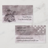Katzen-Schach-Visitenkarte Visitenkarte (Vorne/Hinten)