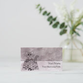 Katzen-Schach-Visitenkarte Visitenkarte (Stehend Vorderseite)