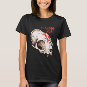 Katzen-Schädel-Hexerei-Geier-Kultur-Gotische Kunst T-Shirt