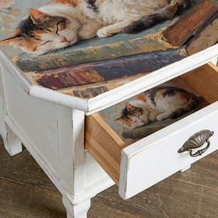 Katzen-Schlafen auf dem Papier-Entkopplungsopfpapi Seidenpapier