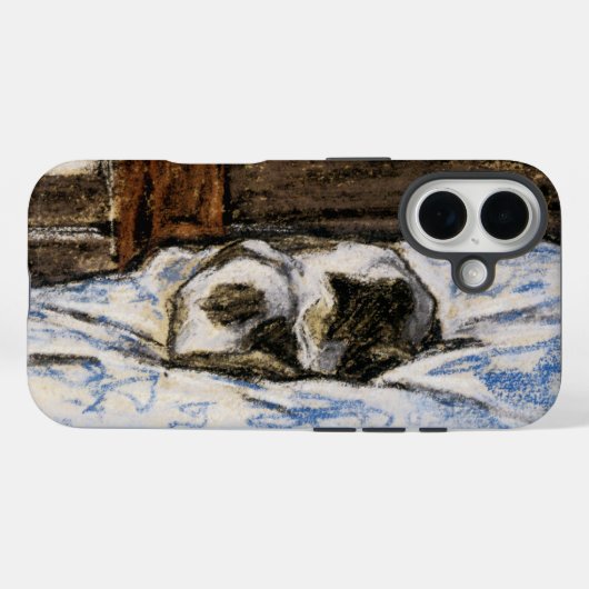 Katzen Schlafen auf einem Bett Case-Mate iPhone Hülle (Rückseite (Horizontal))