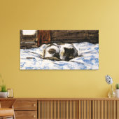 Katzen Schlafen auf einem Bett Leinwanddruck (Insitu (Wohnzimmer))