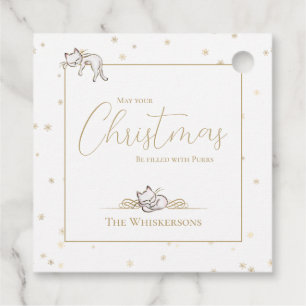 Katzen Schlafen auf Gold Weihnachtsschmuck Urlaub Geschenkanhänger