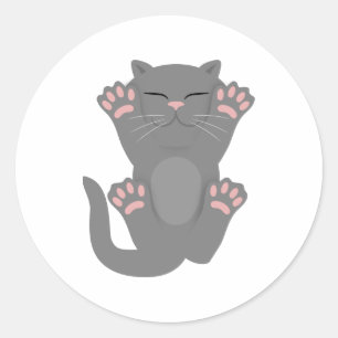 Katzen-Schlafen Runder Aufkleber