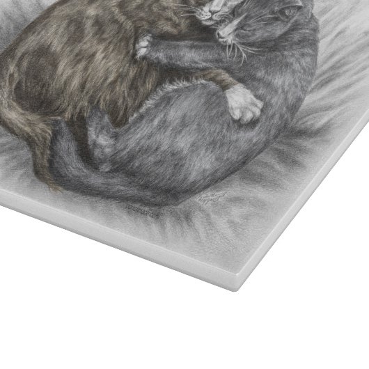 Katzen schlafen schneidebrett (Ecke)