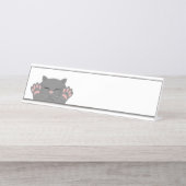 Katzen-Schlafen Schreibtischnamensplakette (Vorderseite )