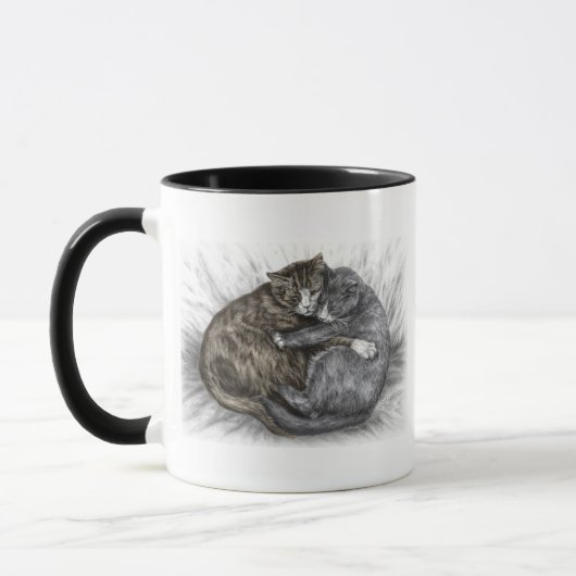 Katzen schlafen tasse (Links)