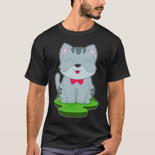 Katzen-Schlips T-Shirt (Vorderseite)