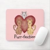 Katzen Schnurren-fection T-Shirts und Geschenke Mousepad (Mit Mouse)