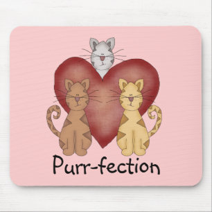 Katzen Schnurren-fection T-Shirts und Geschenke Mousepad