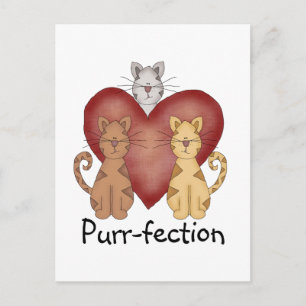 Katzen Schnurren-fection T-Shirts und Geschenke Postkarte