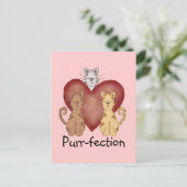 Katzen Schnurren-fection T-Shirts und Geschenke Postkarte (Stehend Vorderseite)