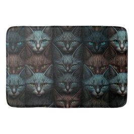 Katzen Schöne Dunkle Liebhaber personalisieren Badematte