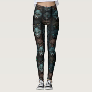 Katzen Schöne Dunkle Liebhaber personalisieren Leggings
