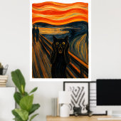 Katzen-Schrei Poster (Heimbüro)