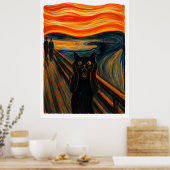 Katzen-Schrei Poster (Küche)