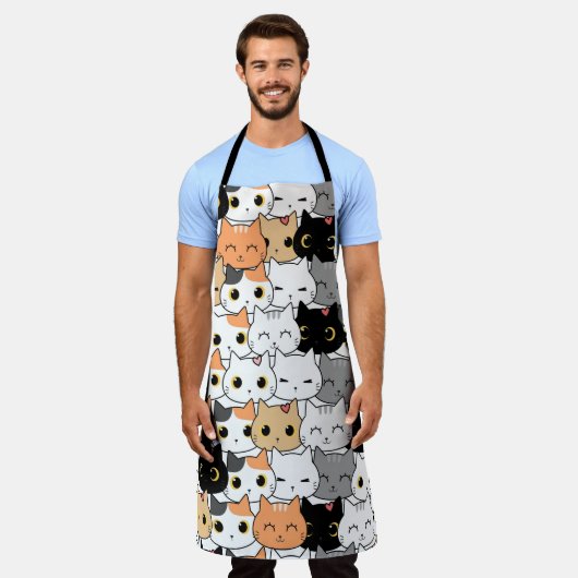 Katzen Schürze (Getragen)