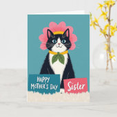 Katzen-Schwestern-Muttertagskarte Karte (Gelbe Blume)