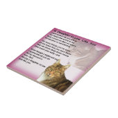 Katzen-Schwiegertochter-Gedicht Fliese (Seite)