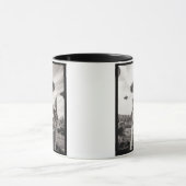 Katzen-Selfie-Alien-Invasion Tasse (Zentrum)