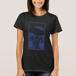 Katzen-Selfie mit Alien-UFO für lustige Katzenlieb T-Shirt