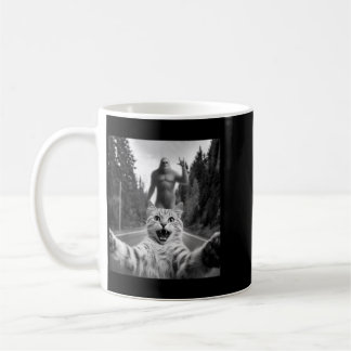 Katzen-Selfie mit Bigfoot Lustige Katzen-Geschenke Kaffeetasse