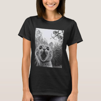 Katzen-Selfie mit Cupid Lustiges Valentins Katzenl T-Shirt
