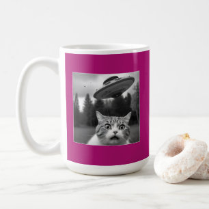 Katzen-Selfie-UFO-Tasse Lustige Kaffeetasse